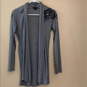 Forever 21 wool blend embroidered cardigan